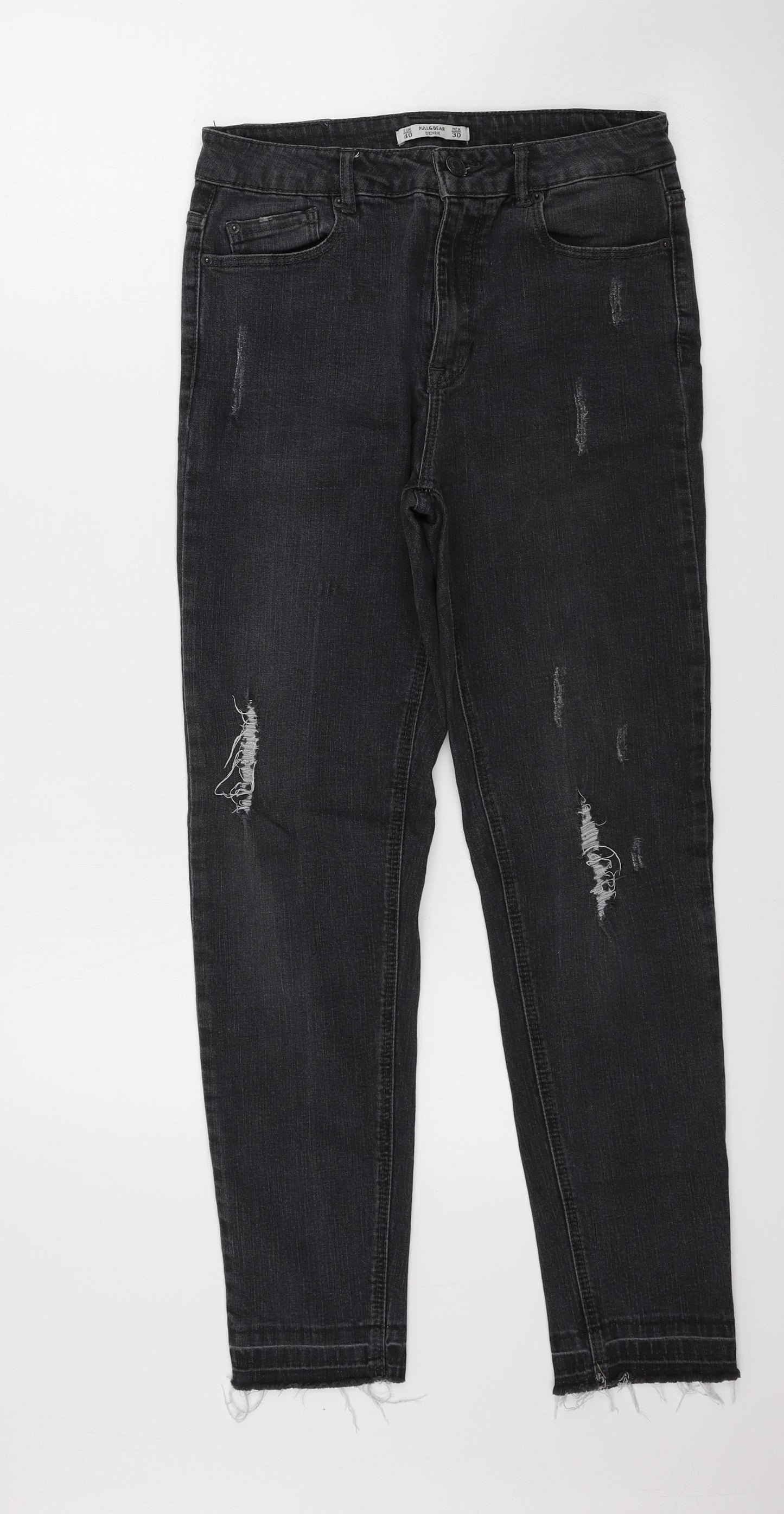 Pull&Bear Womens Grey   Skinny Jeans Size 28 in L24 in