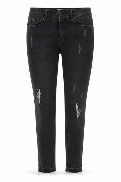 Front view of Pull&Bear women’s grey skinny jeans, size UK 28, in, 24-inch leg