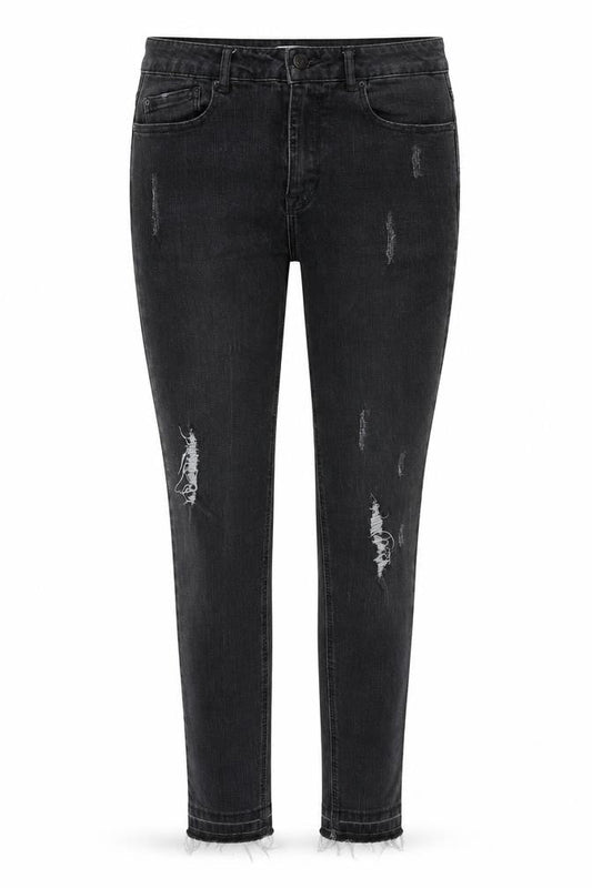 Front view of Pull&Bear women’s grey skinny jeans, size UK 28, in, 24-inch leg