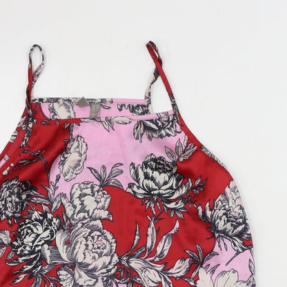 Womens UK Size 10 ASOS Red Cropped T-Shirt