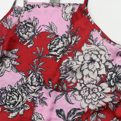 Womens UK Size 10 ASOS Red Cropped T-Shirt