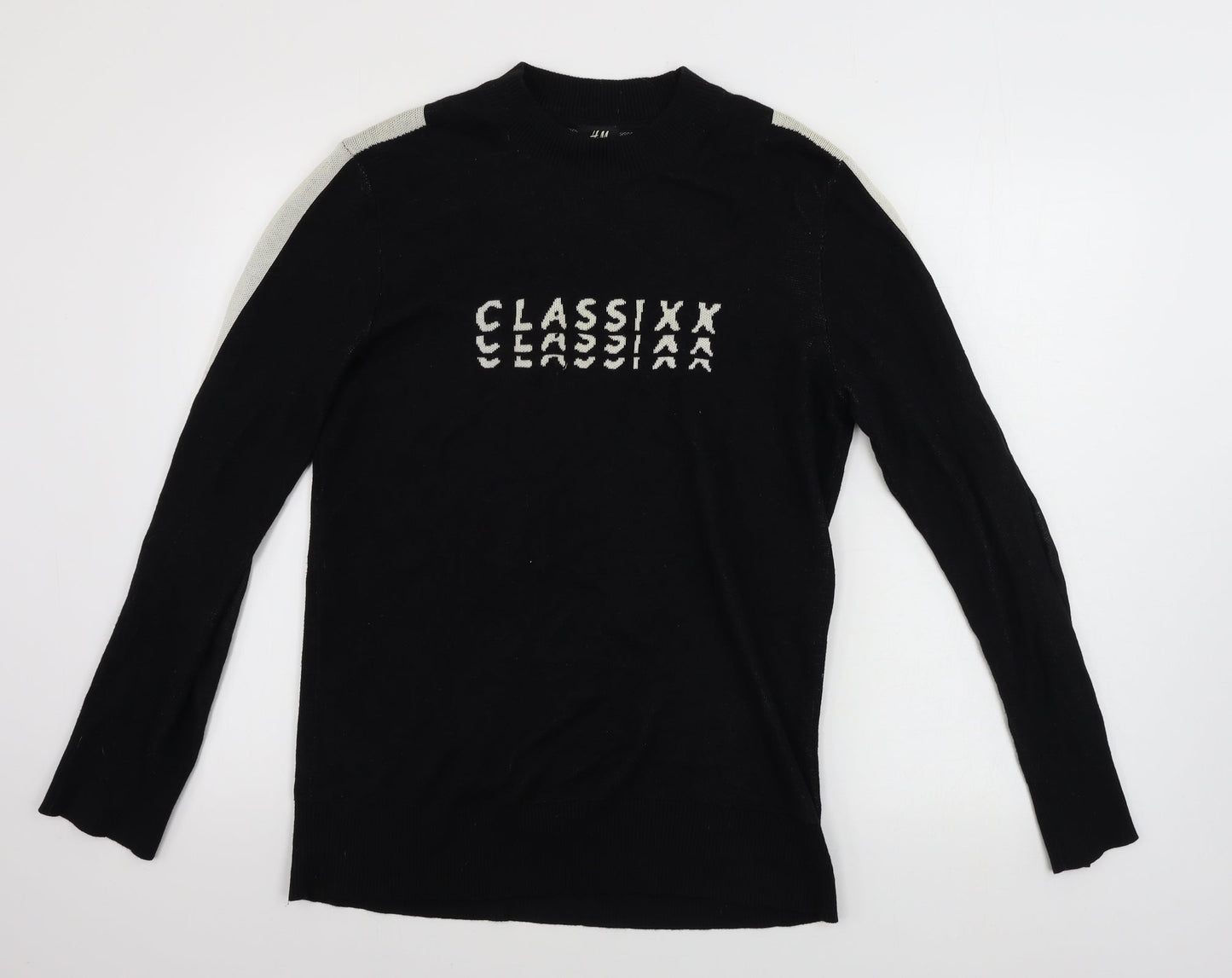 Womens UK Size M H&M Black Pullover Jumper
