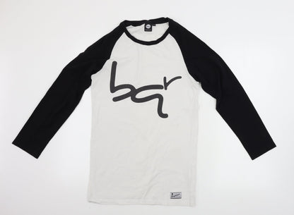 Additional front view of boquer123 women’s white basic t-shirt, size XS