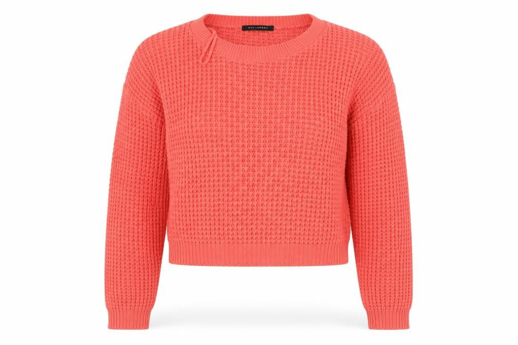 Front view of QED London women’s pink jumper, size M