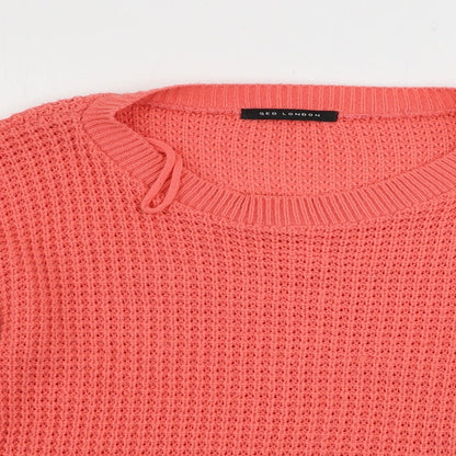 Womens UK Size M QED London Pink Pullover Jumper