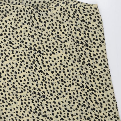 Brand and care label for in bellezza women’s beige animal print basic blouse, size UK 20