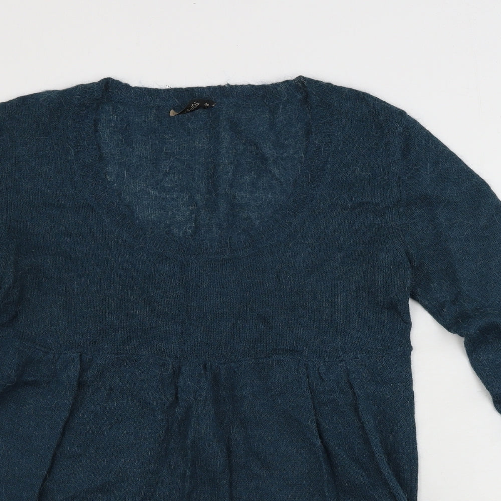 Womens UK Size 10 Topshop Green Pullover Jumper