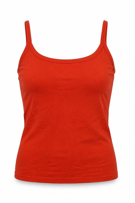 Front view of Peacocks women’s purple basic tank, size UK 8
