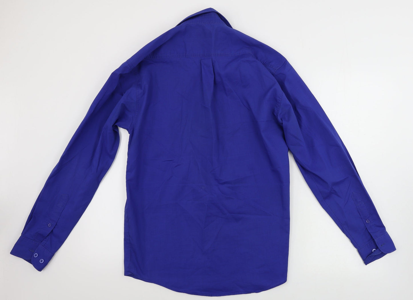 Ted Taylor Mens Blue Houndstooth   Button-Up Size 15