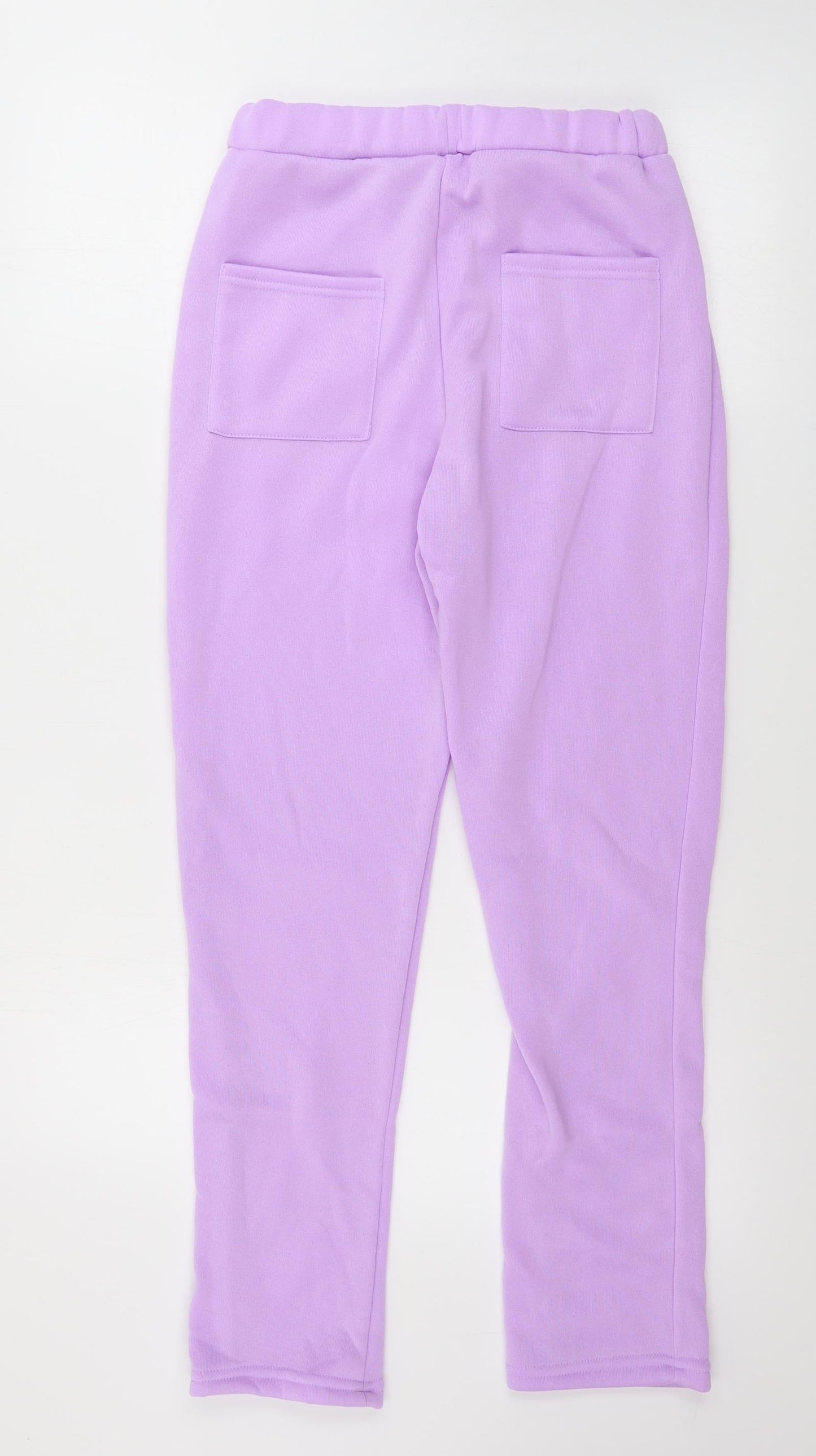 Womens UK Size M Preworn Regular Fit Sweatpants Purple Trousers