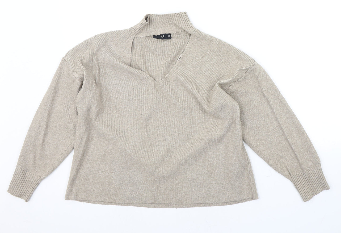 F&F Womens Beige   Pullover Jumper Size 10