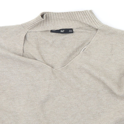 F&F Womens Beige   Pullover Jumper Size 10