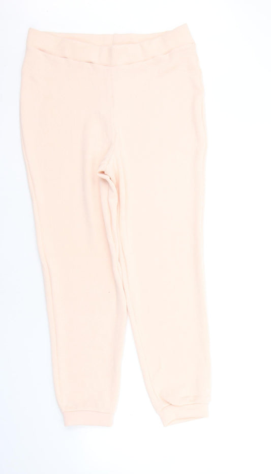 Womens UK Size 32 in Missguided Regular Fit Jogger Beige Trousers