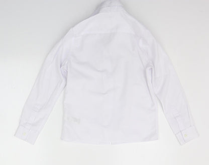 Back view of Marks & Spencer girls’ white basic button-up, size 10-11, years