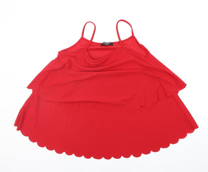 Womens UK Size 12 Simply Be Red Basic Tank