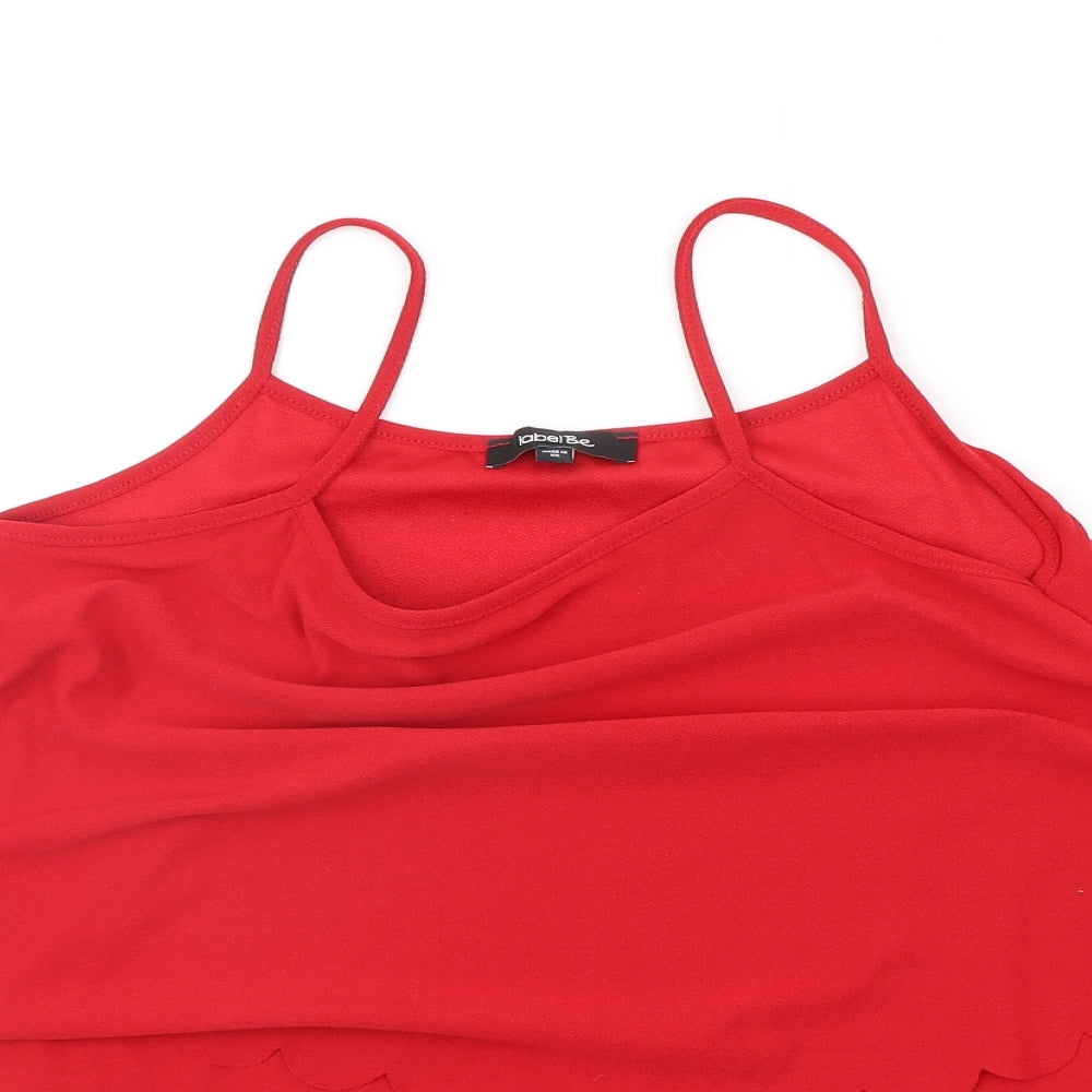 Womens UK Size 12 Simply Be Red Basic Tank