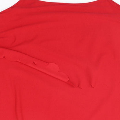 Womens UK Size 12 Simply Be Red Basic Tank