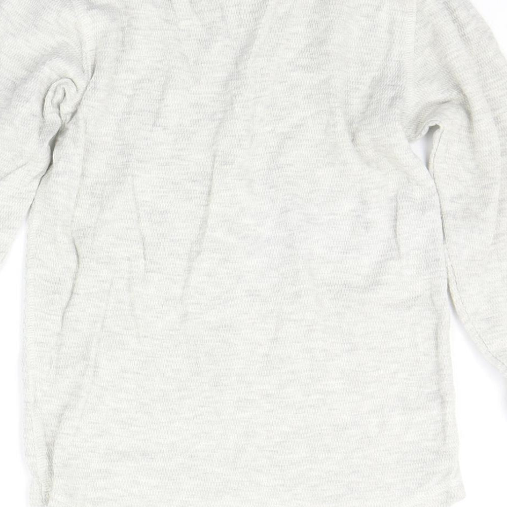 Brand and care label for Next boys’ grey jumper, size 6, years