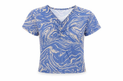 Womens UK Size S Topshop Blue Basic T-Shirt