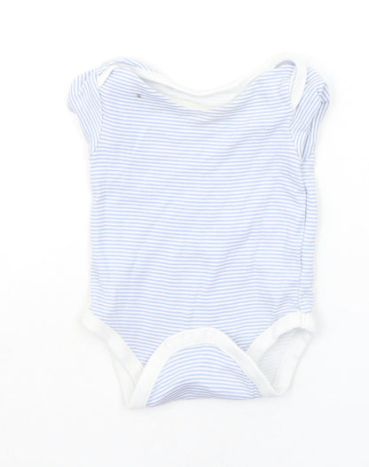 Nutmeg Baby Blue Striped  Babygrow One-Piece Size 6-9 Months