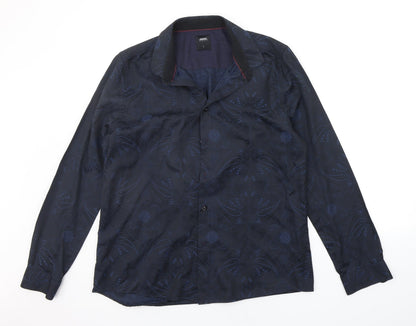 Mens UK Size L Burton Blue  Button-Up Long Sleeve Casual Shirt