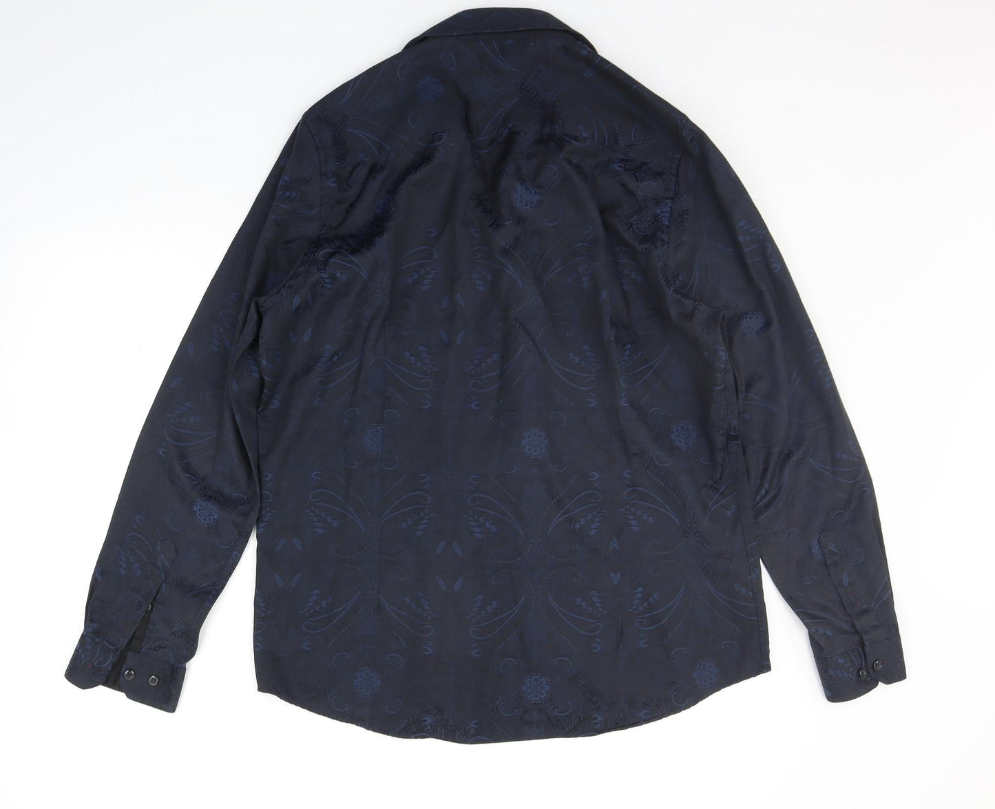 Mens UK Size L Burton Blue  Button-Up Long Sleeve Casual Shirt