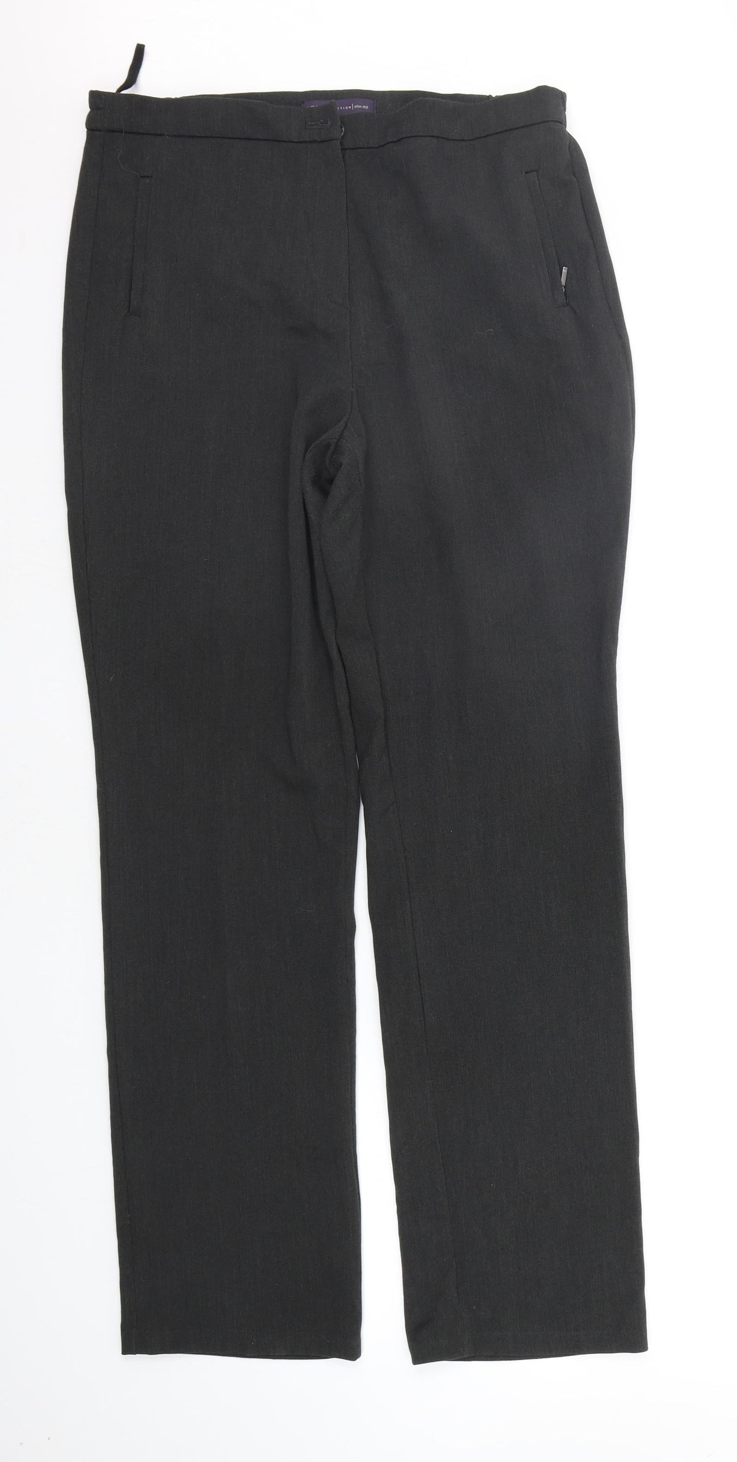 Womens UK Size 12 Marks and Spencer Regular Fit  Grey Trousers