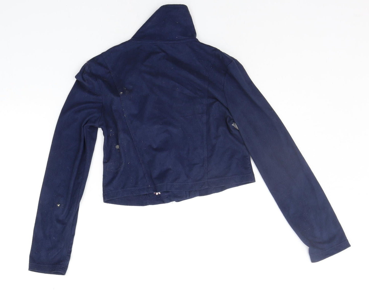 Beautees Womens Blue Floral  Jacket  Size 8