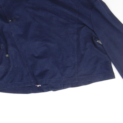 Beautees Womens Blue Floral  Jacket  Size 8