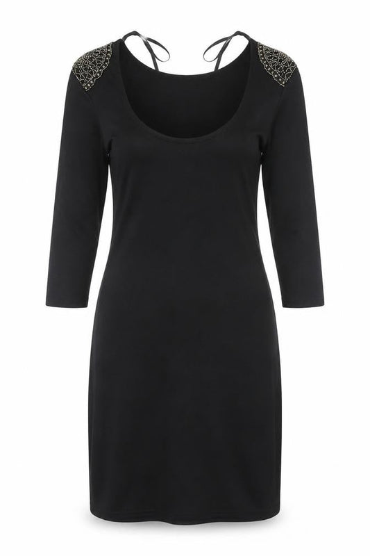 Front view of Atmosphere women’s black a-line, size UK 8