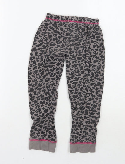 Lily & dan Girls Grey Animal Print   Pyjama Pants Size 5-6 Years