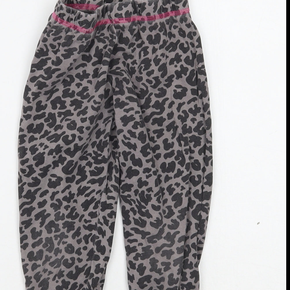 Lily & dan Girls Grey Animal Print   Pyjama Pants Size 5-6 Years