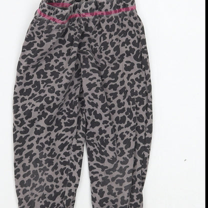 Lily & dan Girls Grey Animal Print   Pyjama Pants Size 5-6 Years