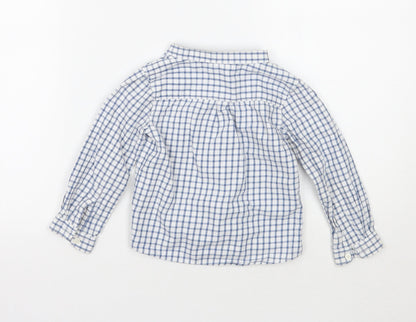 TEX Boys White Check  Basic Button-Up Size 2 Years