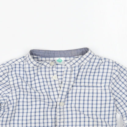 TEX Boys White Check  Basic Button-Up Size 2 Years