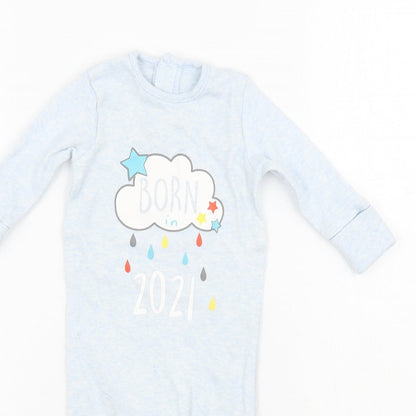 Matalan Baby Blue   Babygrow One-Piece Size 0-3 Months