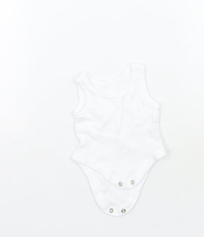 Nutmeg Girls White   Babygrow One-Piece Size Newborn  - Tiny baby