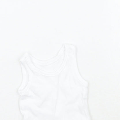 Nutmeg Girls White   Babygrow One-Piece Size Newborn  - Tiny baby