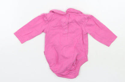 JoJo Maman Bébé Girls Pink   Babygrow One-Piece Size 3-6 Months