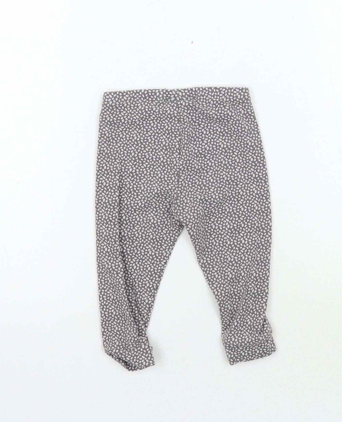 NEXT Girls Grey Geometric  Capri Leggings Size 6-9 Months