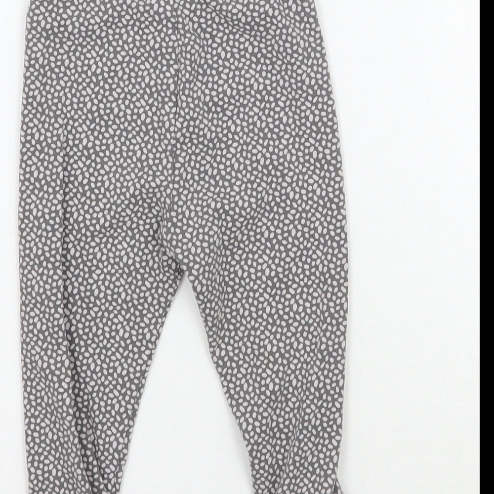 NEXT Girls Grey Geometric  Capri Leggings Size 6-9 Months