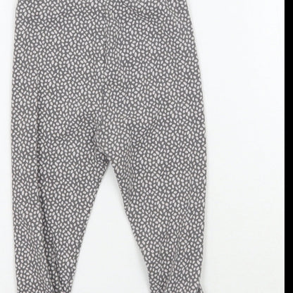 NEXT Girls Grey Geometric  Capri Leggings Size 6-9 Months
