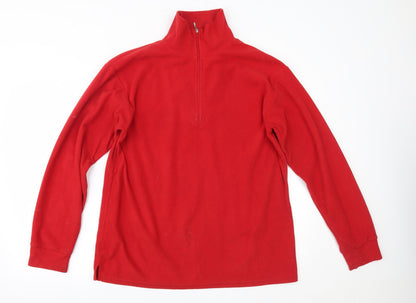 Additional front view of Manbi men’s red jumper, size M
