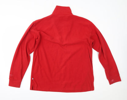 Back view of Manbi men’s red jumper, size M