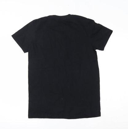 Mens UK Size S Boohoo Black  T-Shirt