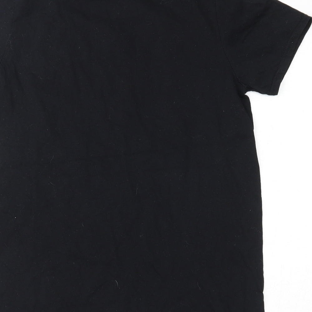 Mens UK Size S Boohoo Black  T-Shirt