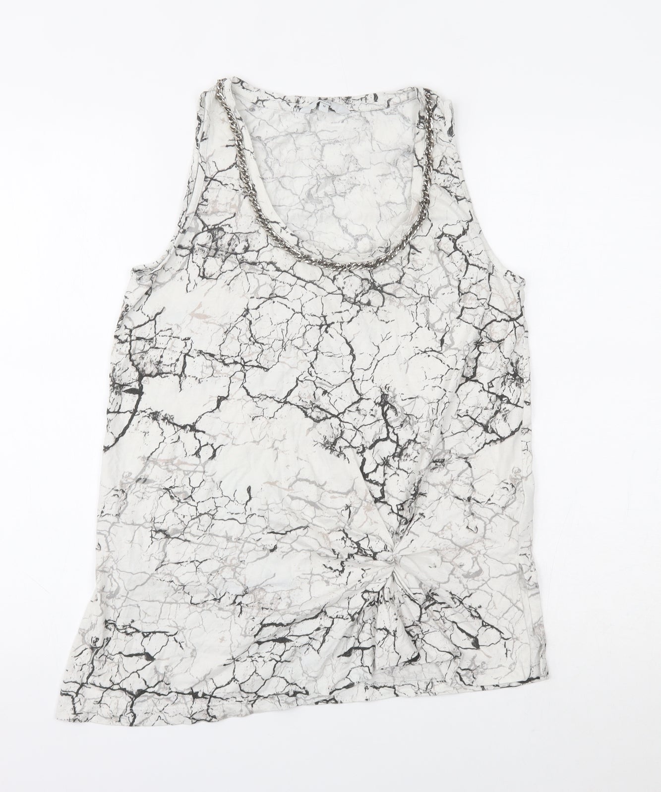 Womens UK Size 12 NEXT White Basic Tank