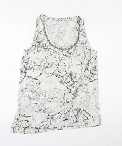 Womens UK Size 12 NEXT White Basic Tank