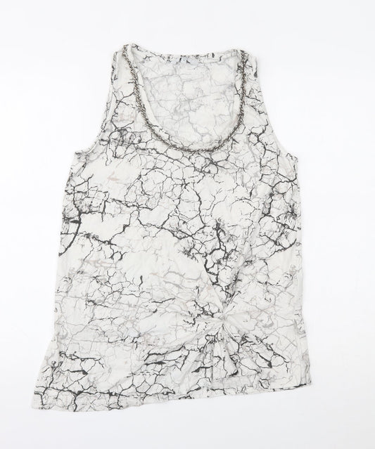 Womens UK Size 12 NEXT White Basic Tank