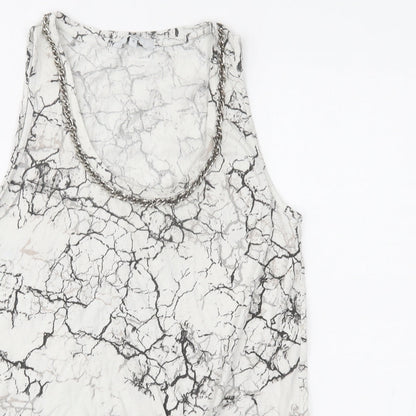 Womens UK Size 12 NEXT White Basic Tank